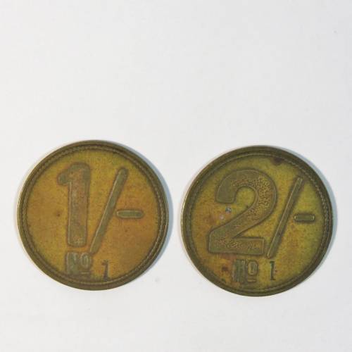 O.G and Co 1s and 2s tokens overstamped 1