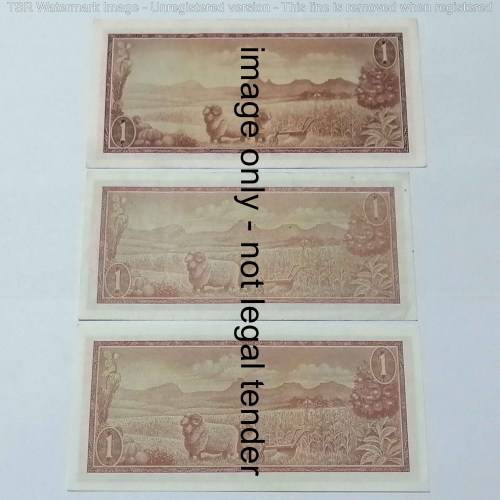 Tw de Jongh 1st, 2nd and 3rd Issue R1 banknotes - all in good condition