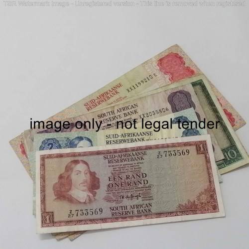 Lot of 7 South Africa replacement notes R1 to R50