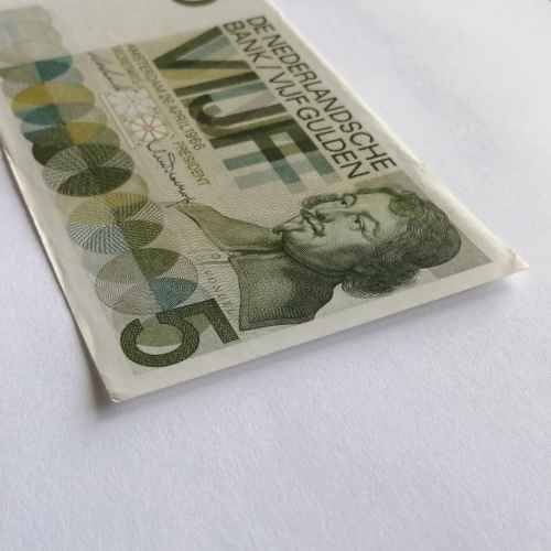 Netherlands 1966 aUNC 5 Gulden