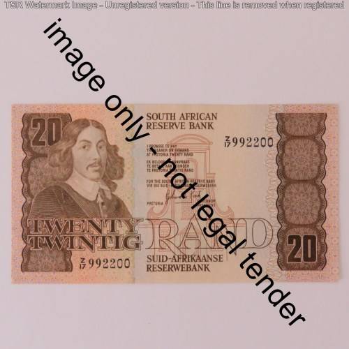 GPC de Kock 3rd Issue R20 replacement note Z17 with number 992200 uncirculated