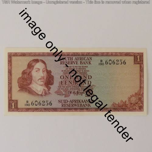 TW de Jongh 2nd issue pair of uncirculated R1 notes