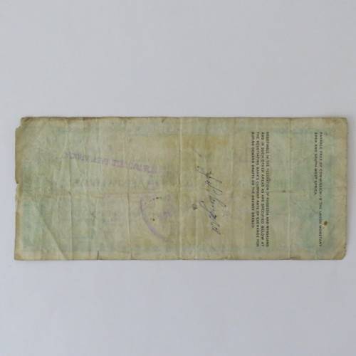 Barclays Bank 5 pound Travellers cheque Portuguese East Africa