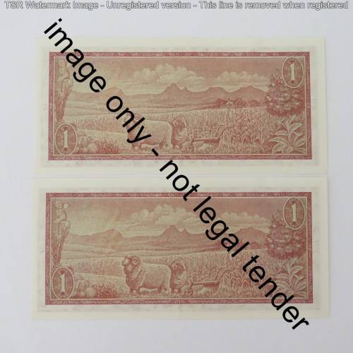 TW de Jongh 2nd issue R1 notes 8 consecutive numbers uncirculated
