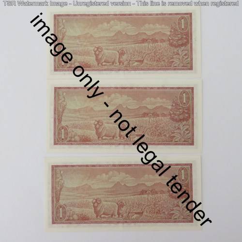 TW de Jongh 2nd issue R1 notes 8 consecutive numbers uncirculated
