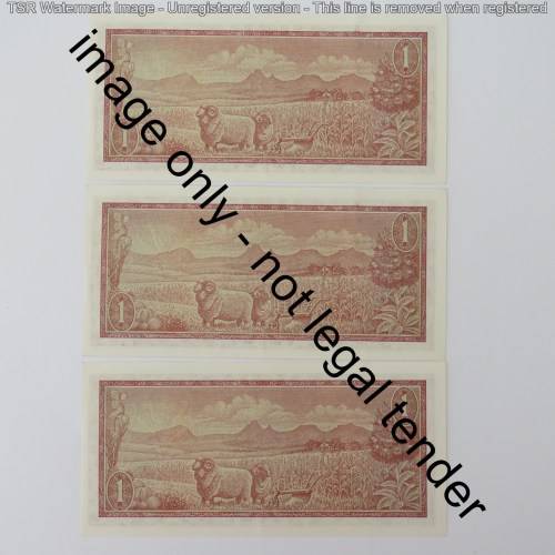 TW de Jongh 2nd issue R1 notes 8 consecutive numbers uncirculated