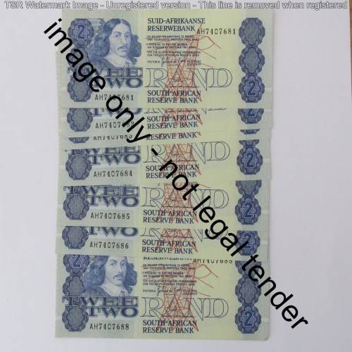 GPC de Kock lot of 10 R2 notes - 2nd issue with consecutive numbers