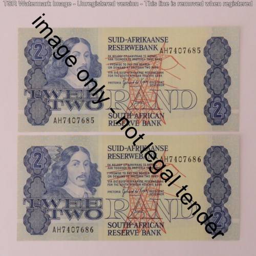 GPC de Kock lot of 10 R2 notes - 2nd issue with consecutive numbers