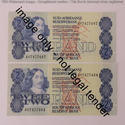 GPC de Kock lot of 10 R2 notes - 2nd issue with consecutive numbers