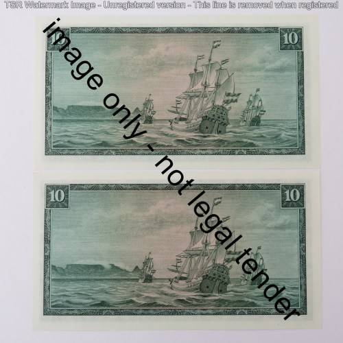 TW de Jongh 3rd issue R10 banknotes - Ending on 00, 11, 22, 33, 44, 55, 66, 77, 88, 99