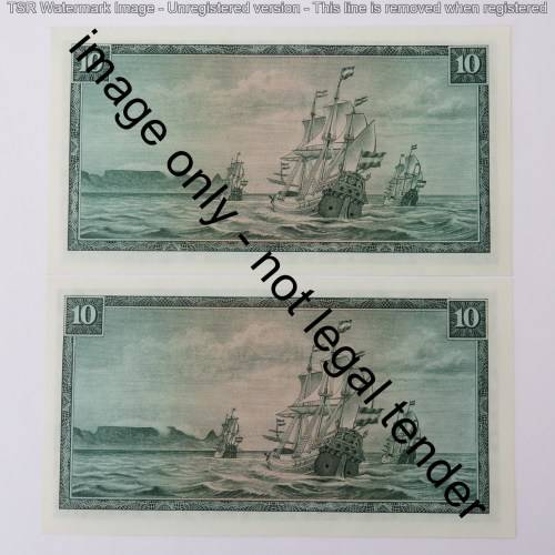 TW de Jongh 3rd issue R10 banknotes - Ending on 00, 11, 22, 33, 44, 55, 66, 77, 88, 99