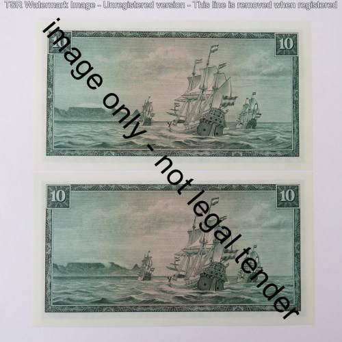 TW de Jongh 3rd issue R10 banknotes - Ending on 00, 11, 22, 33, 44, 55, 66, 77, 88, 99