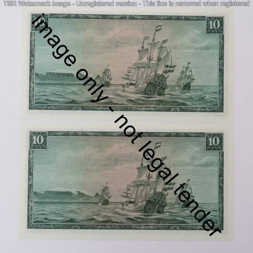 TW de Jongh 3rd issue R10 banknotes - Ending on 00, 11, 22, 33, 44, 55, 66, 77, 88, 99