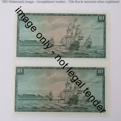 TW de Jongh 3rd issue R10 banknotes - Ending on 00, 11, 22, 33, 44, 55, 66, 77, 88, 99