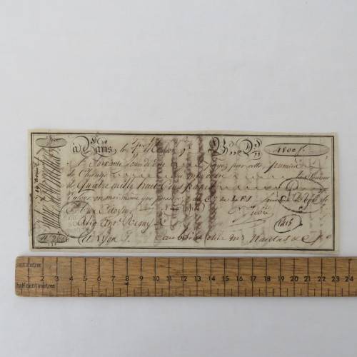 1805 French Napoleonic Bill of Exchange - 4800 Francs