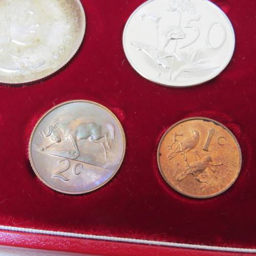 1966 RSA short proof set in long proof box - Afrikaans R1