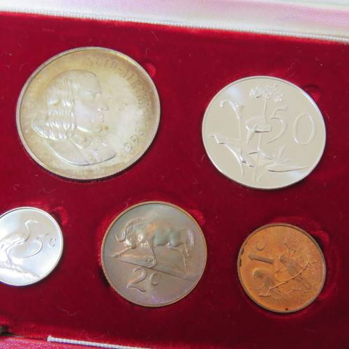 1966 RSA short proof set in long proof box - Afrikaans R1