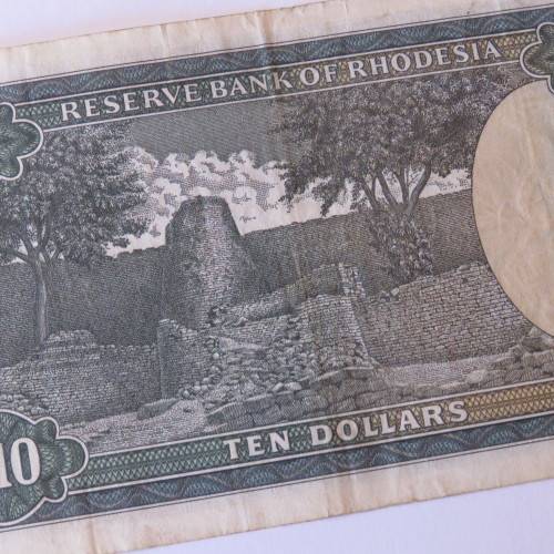 Reserve Bank of Rhodesia Ten Dollars 2 January 1979 VF+