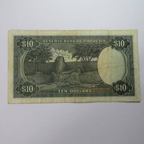 Reserve Bank of Rhodesia Ten Dollars 1 March 1976 - VF-