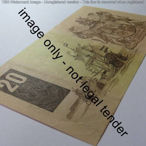 CL Stals first issue R20 banknote uncirculated with paper clip dent