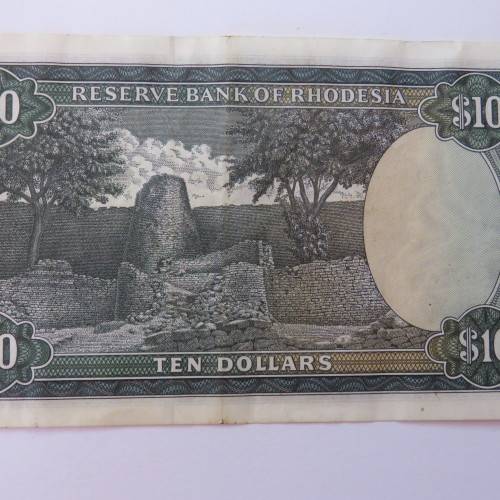 Reserve Bank of Rhodesia Ten Dollars 2 January 1979