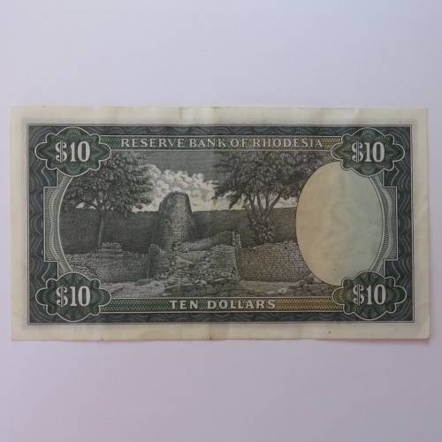 Reserve Bank of Rhodesia Ten Dollars 2 January 1979