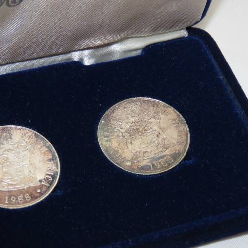 1988 RSA proof silver R1 set - Groot Trek, Dias, Huguenots