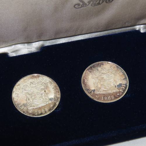 1988 RSA proof silver R1 set - Groot Trek, Dias, Huguenots