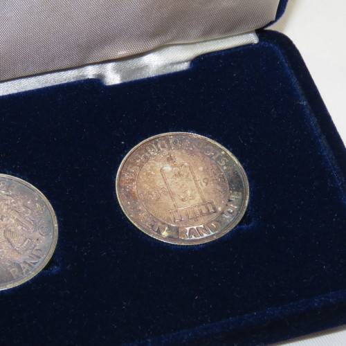 1988 RSA proof silver R1 set - Groot Trek, Dias, Huguenots