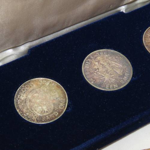 1988 RSA proof silver R1 set - Groot Trek, Dias, Huguenots