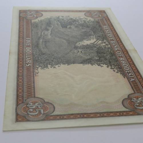 Reserve Bank of Rhodesia Five Dollars 15 May 1979 - AU
