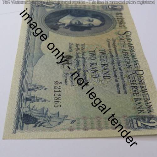 MH de Kock 4th Issue R2 banknote uncirculated with centre crease