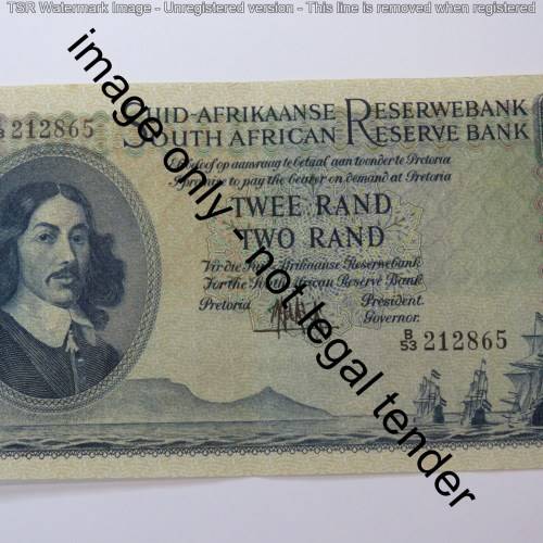 MH de Kock 4th Issue R2 banknote uncirculated with centre crease