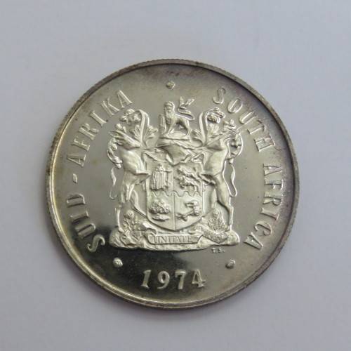 1974 South Africa silver proof R1 - Top condition