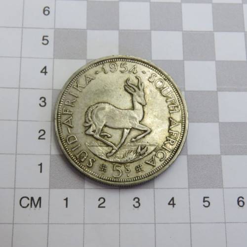 1954 South Africa 5 shilling - Scarce