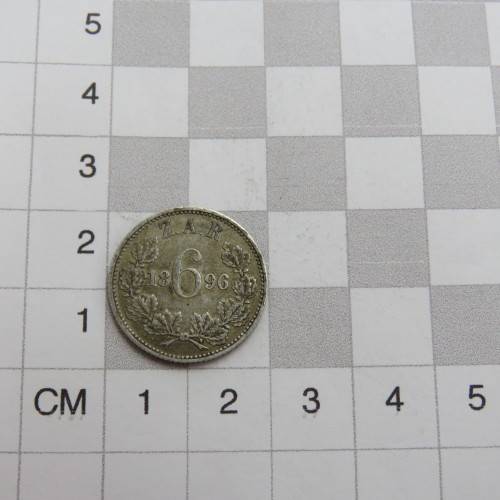 1896 ZAR kruger sixpence VF