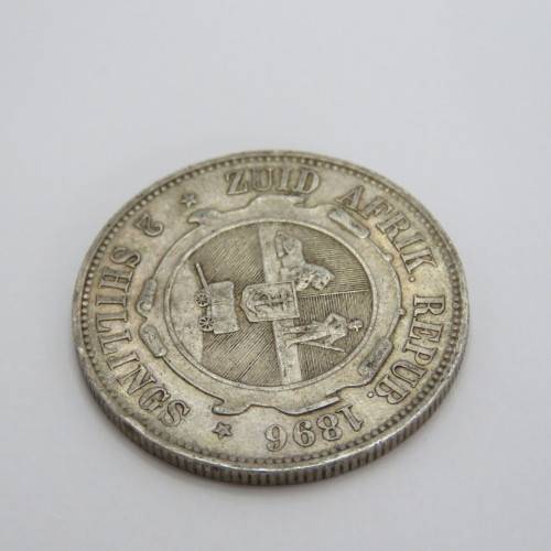 1896 ZAR Kruger two shillings XF+