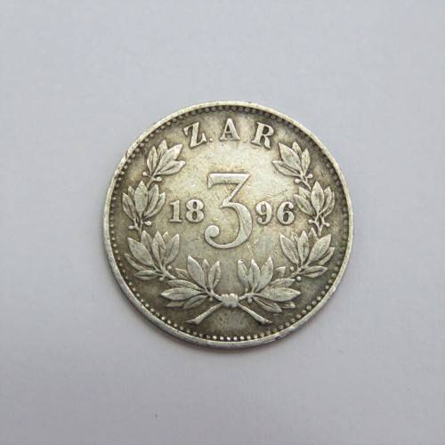1896 ZAR Kruger three pence
