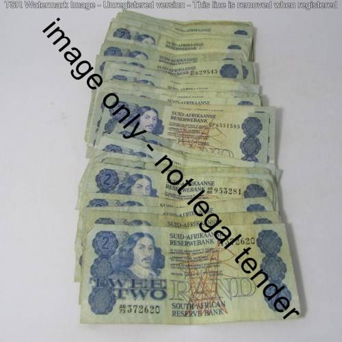 Lot of 46 old South Africa R2 notes