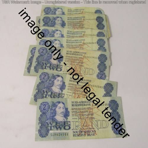 Lot of 46 old South Africa R2 notes