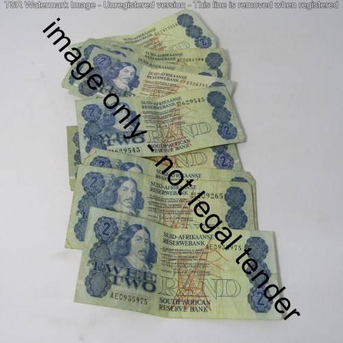 Lot of 46 old South Africa R2 notes