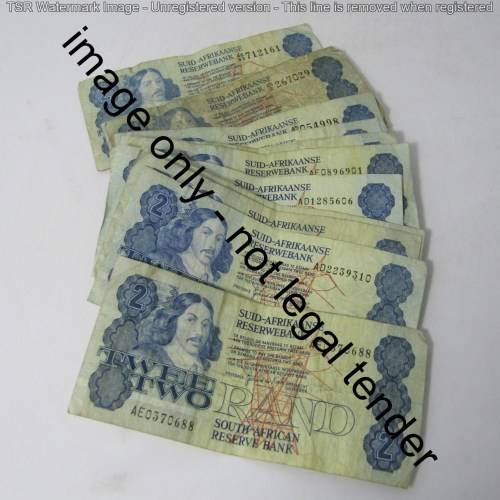 Lot of 46 old South Africa R2 notes