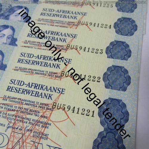 GPC de Kock 3rd issue - Lot of 10 uncirculated R2 banknotes with consecutive numbers