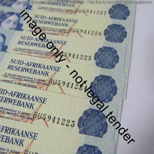 GPC de Kock 3rd issue - Lot of 10 uncirculated R2 banknotes with consecutive numbers