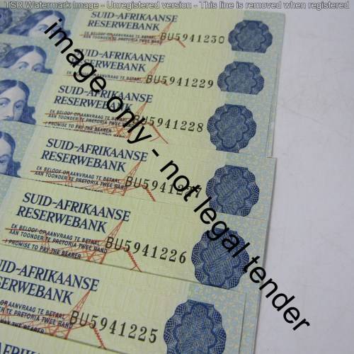 GPC de Kock 3rd issue - Lot of 10 uncirculated R2 banknotes with consecutive numbers
