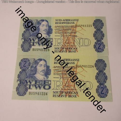 GPC de Kock 3rd issue - Lot of 10 uncirculated R2 banknotes with consecutive numbers