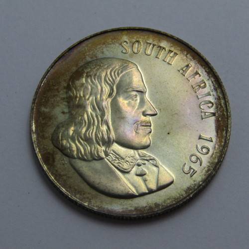 1965 South Africa proof set with English R1 - scarce