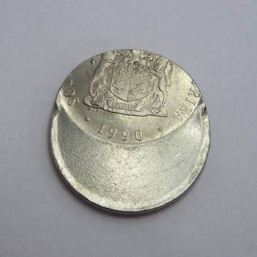 1990 South Africa error 50 cent - Total misstruck