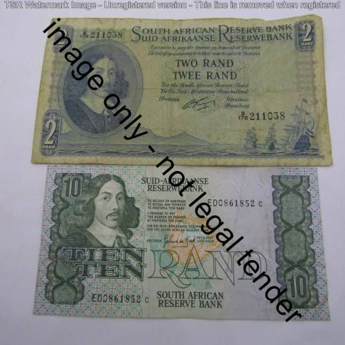 Lot of 10 old world banknotes