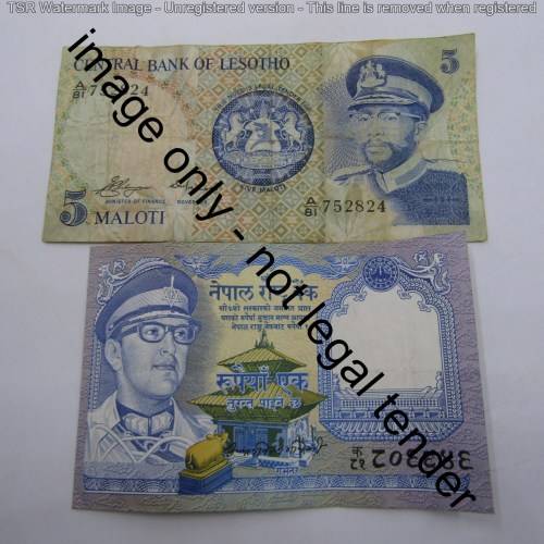 Lot of 10 old world banknotes